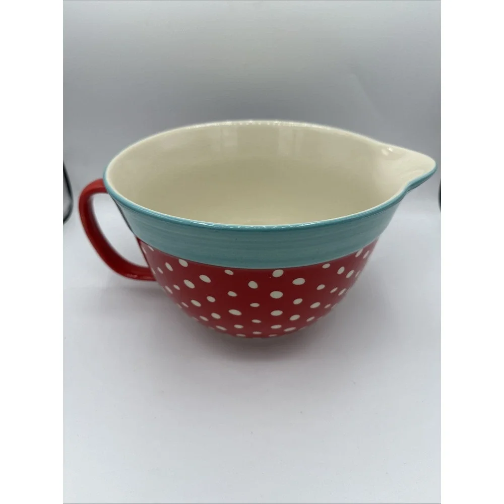 The Pioneer Woman 2.83-Quart Batter Bowl Polka Dot NWT